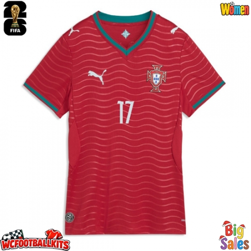 Portugal Rafael Leao #17 Replica Home Stadium Shirt for Women World Cup 2026 Short Sleeve